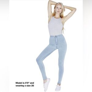 American Apparel Stretch Denim High Rise Easy Jeans
